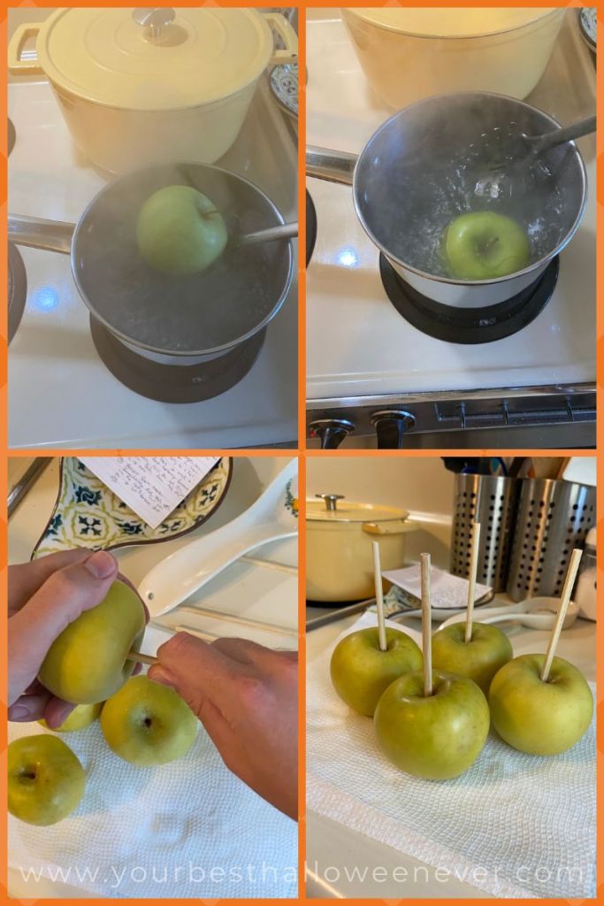 making candied apples, candied apple recipe, candied apples for halloween